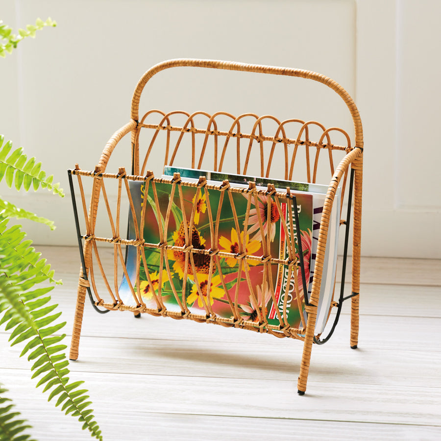 Rattan Magazine Holder