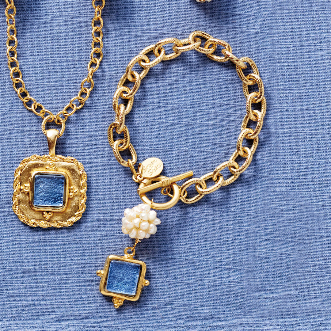Anne Pearl & Glass Bracelet