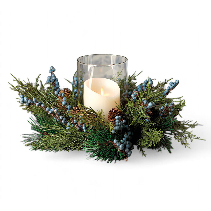 Evergreen Centerpiece Candle Holder