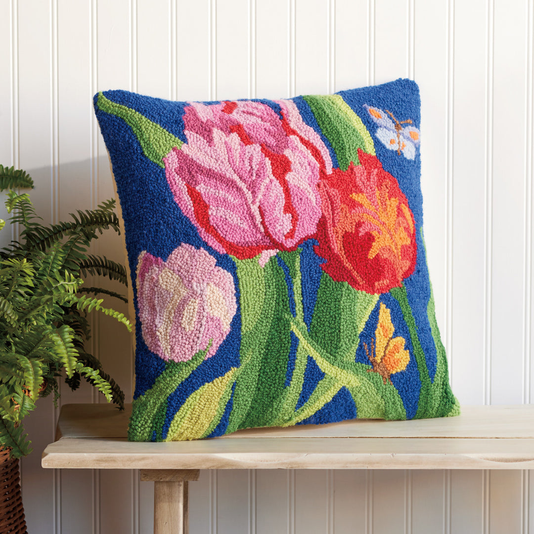 Monticello Tulip Wool Pillow