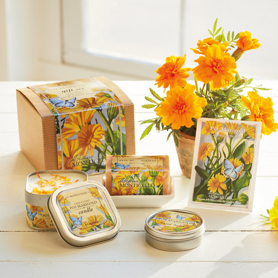 Monticello Pot Marigold Gift Set