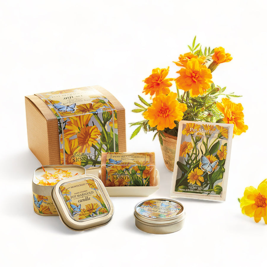 Monticello Pot Marigold Gift Set