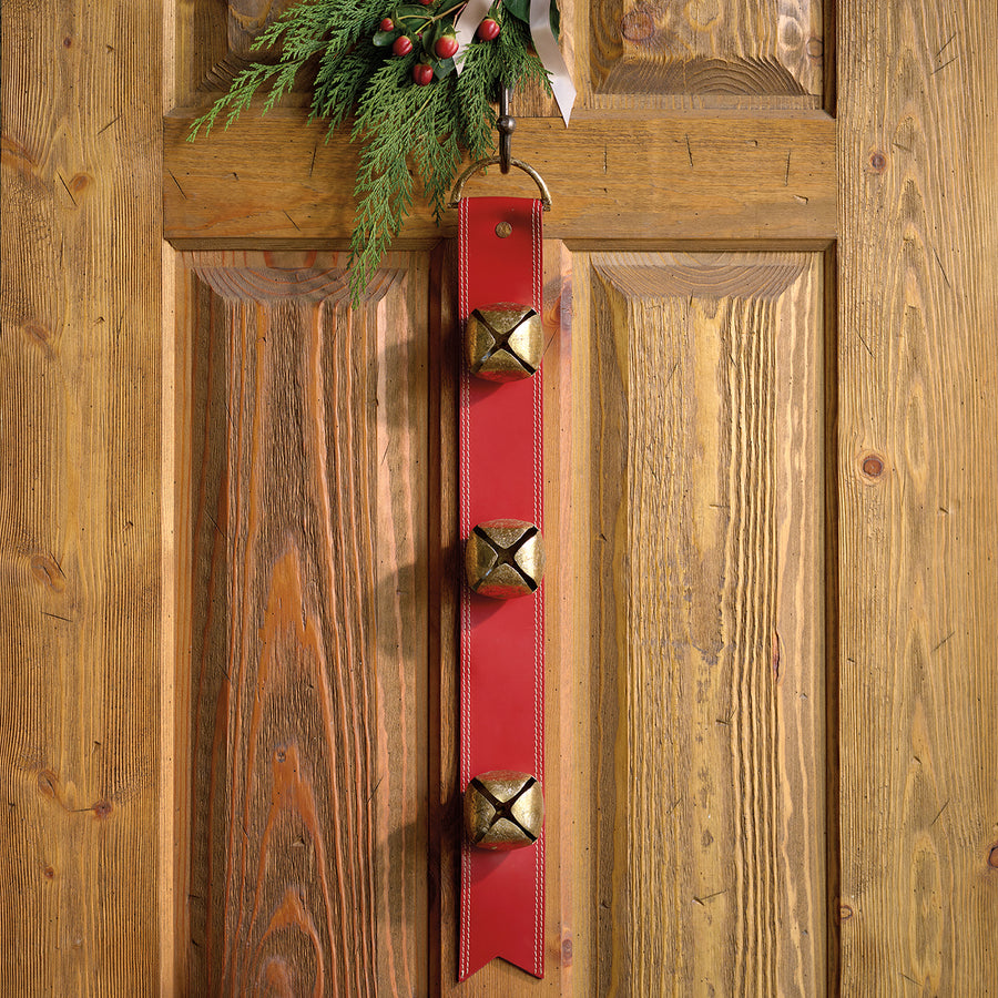 Red Sleigh Bell Door Hanger