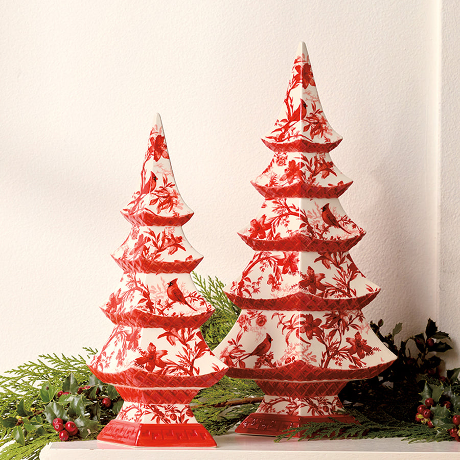 Red Chinoiserie Tree Set