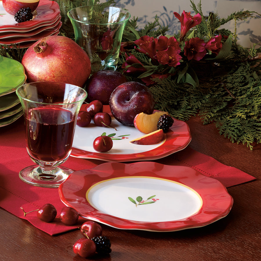 Holly Melamine Salad/Dessert Plates