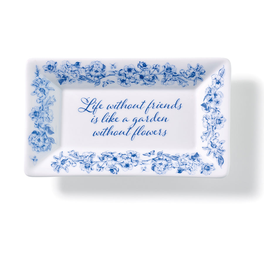 Monticello Garden Friendship Blue and White Ring Tray