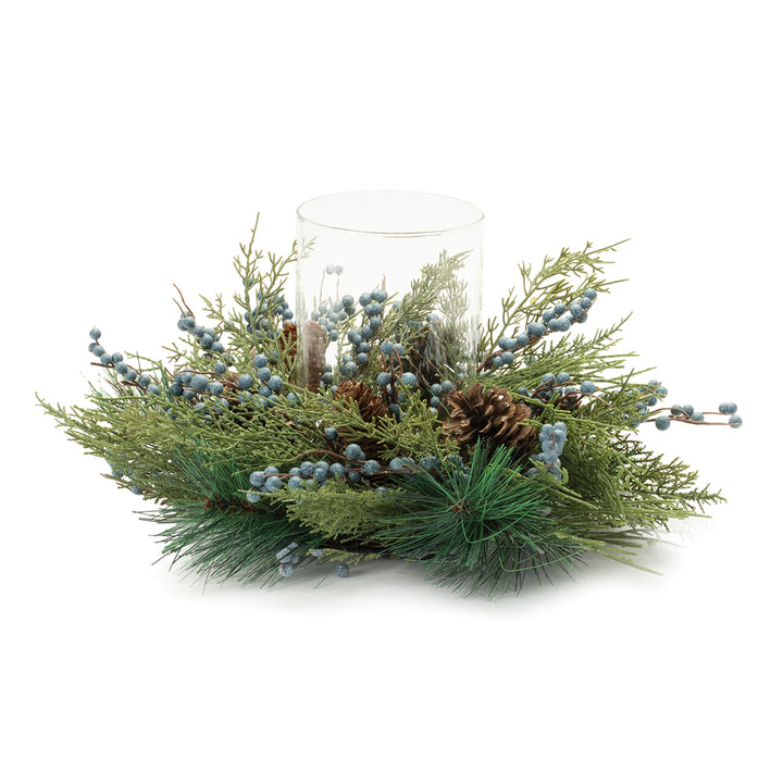 Evergreen Centerpiece Candle Holder