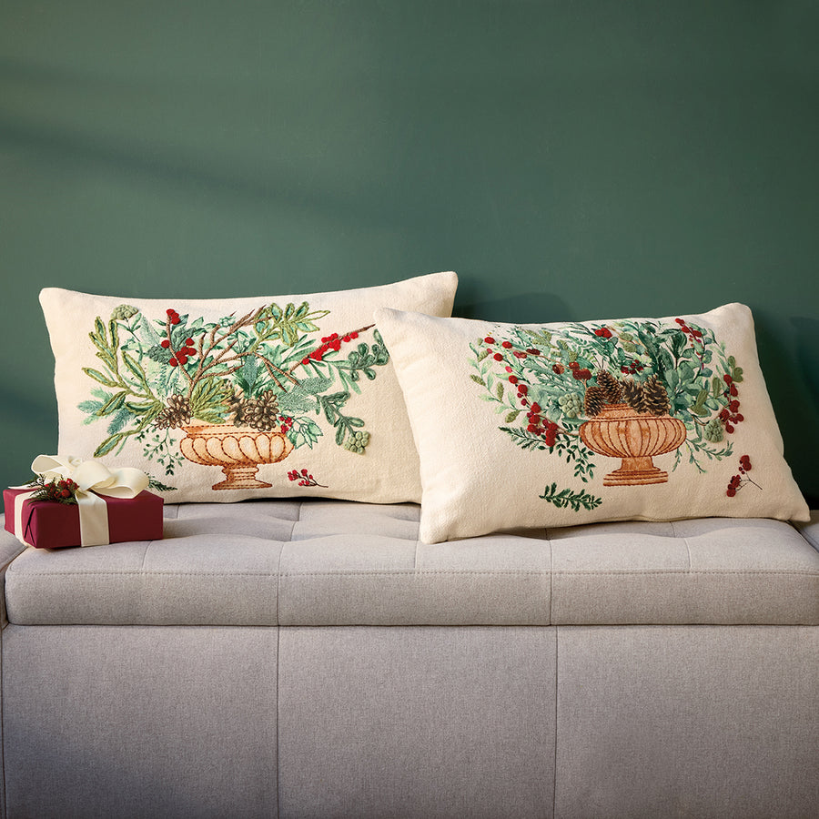 Botanical Urn Throw Pillows