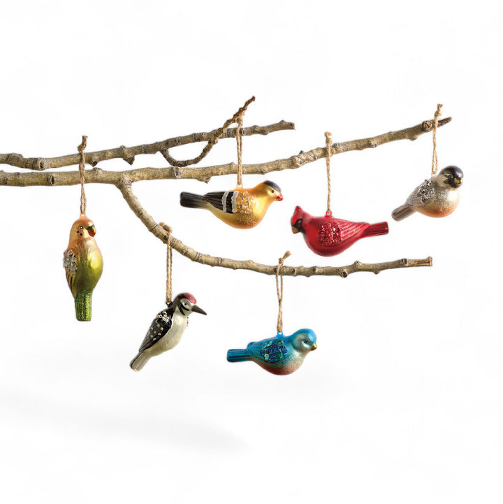 Glass Bird Ornaments