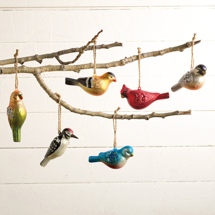 Glass Bird Ornaments