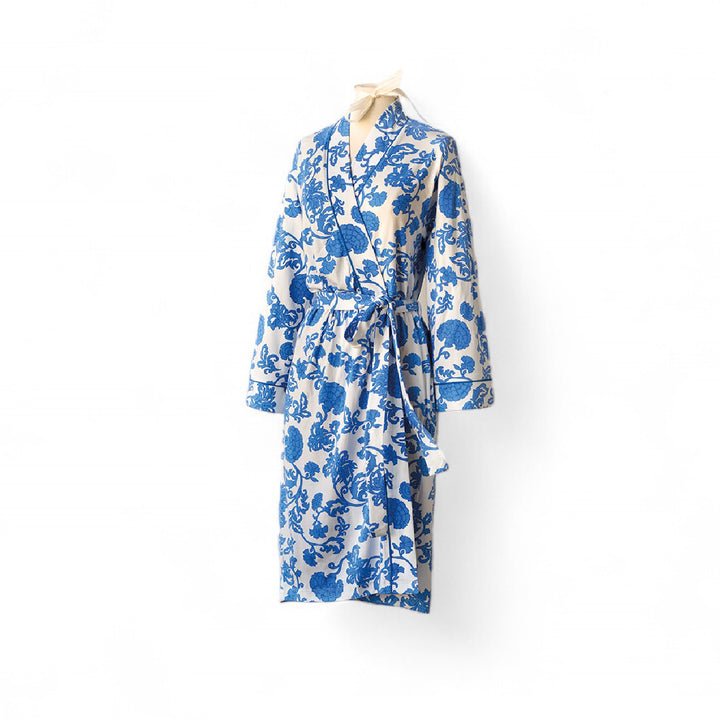 Blue & White Chrysanthemum Robe