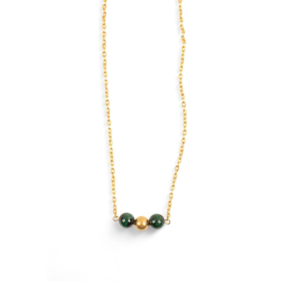 Monticello Malachite Beaded Necklace