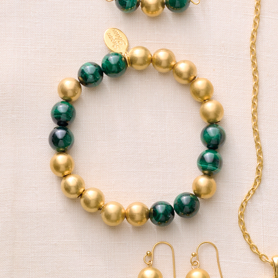 Monticello Malachite Stretch Bracelet