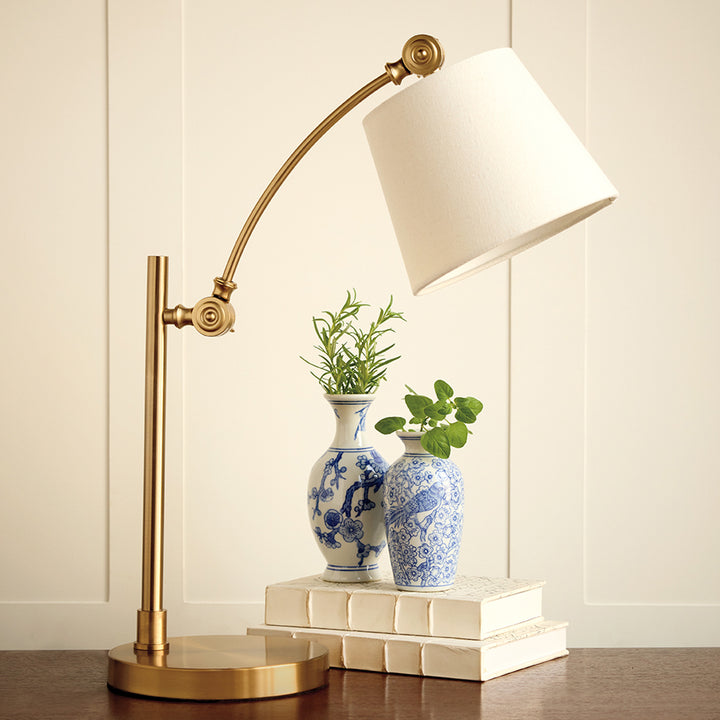 Adjustable Brass Desk Lamp