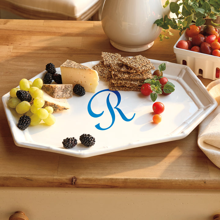 Personalized Bamboo Design Ceramic Platter