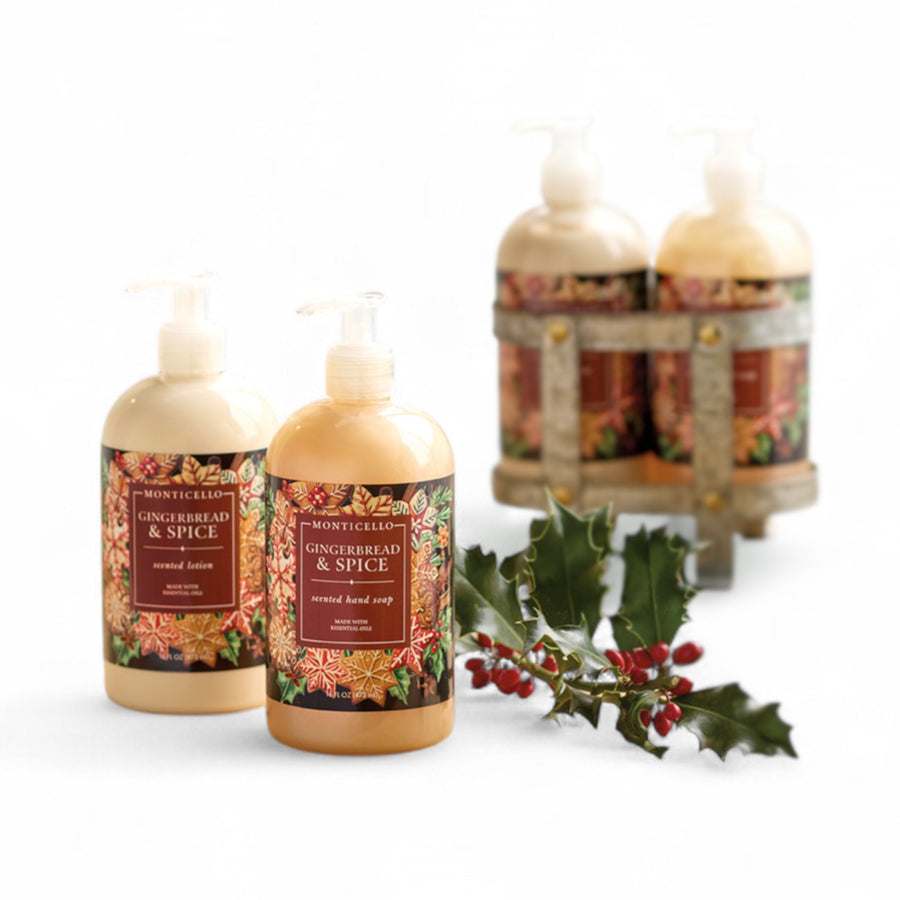 Monticello Gingerbread and Spice Soap and Lotion Caddy