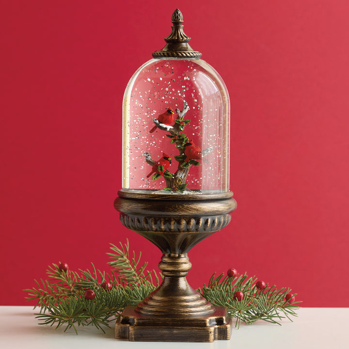 Lighted Cardinal Water Globe