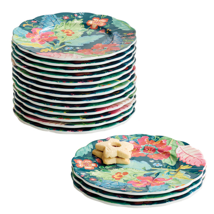 Tobacco Leaf Scalloped Plates (Set of 4)