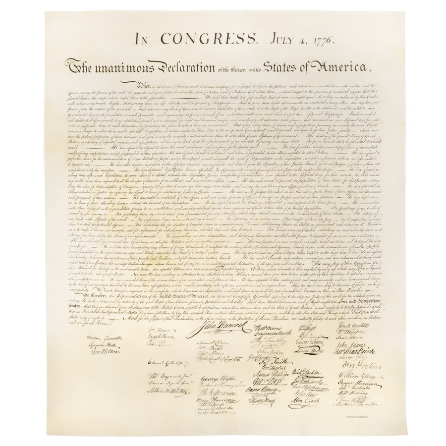 Declaration of Independence on Parchment