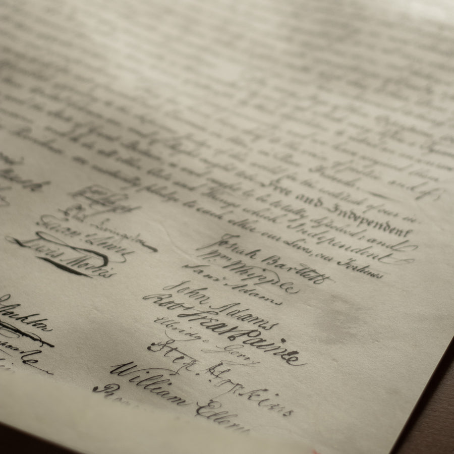 Declaration of Independence on Parchment