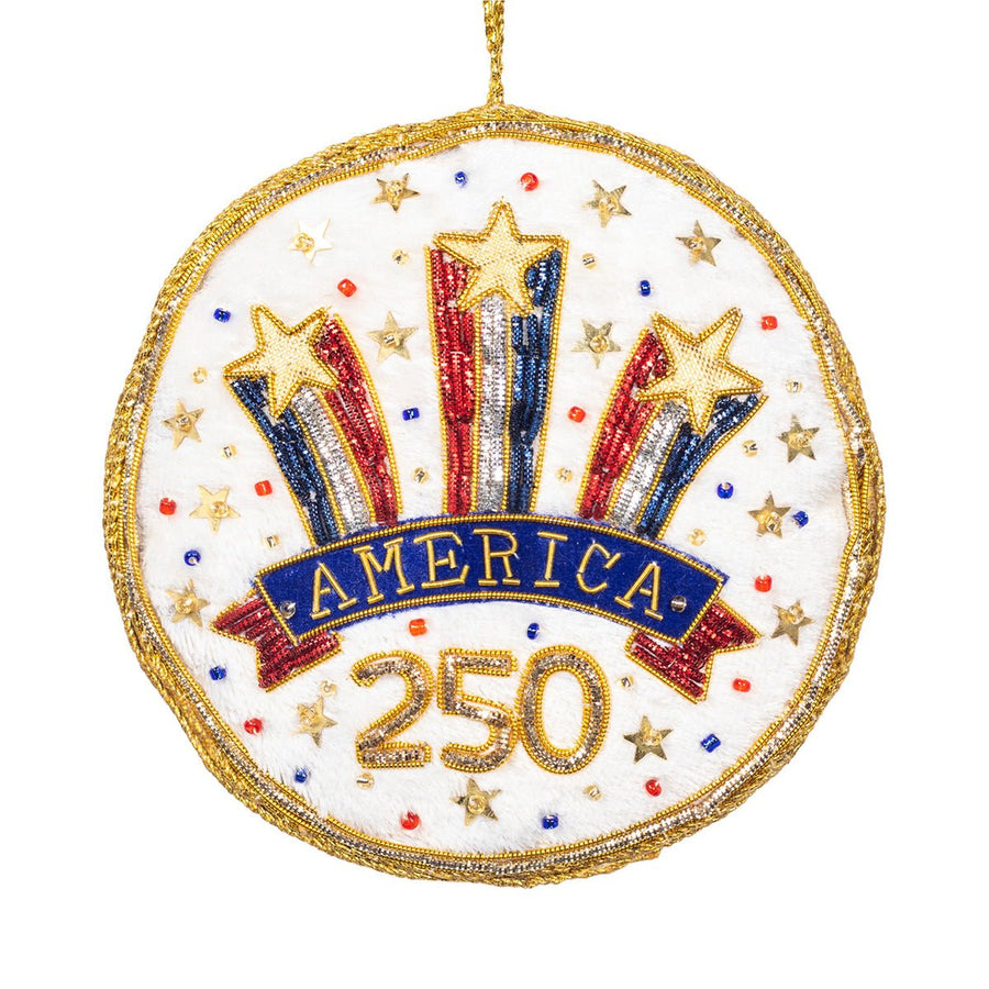 America 250th Star Embroidered Ornament - Monticello Shop