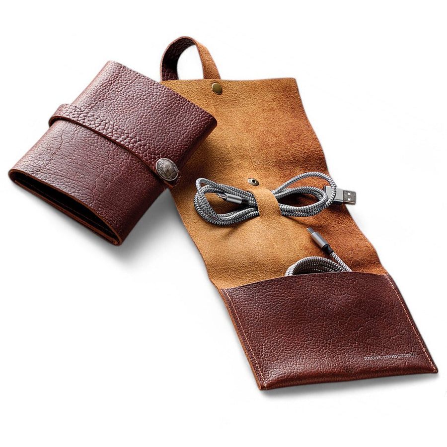 Bison Leather Tech Organizer - Monticello Shop