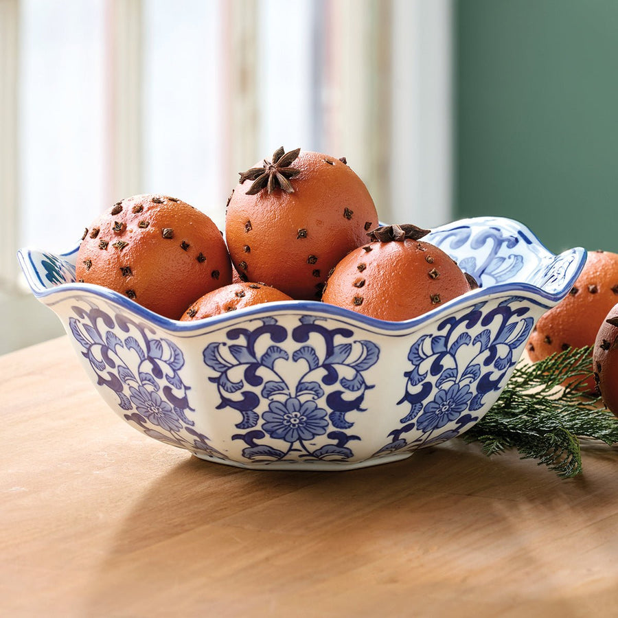 Blue & White Scalloped Bowl - Monticello Shop