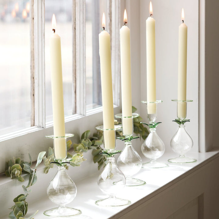 Botanical Glass Candle Holder - Monticello Shop
