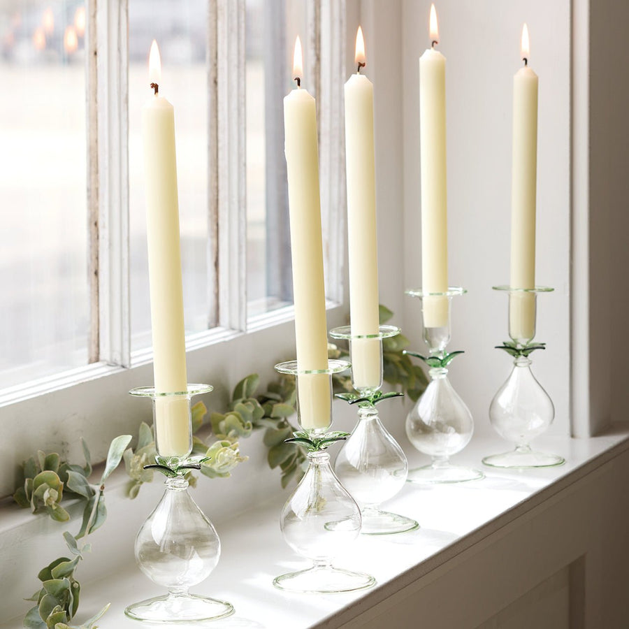 Botanical Glass Candle Holder - Monticello Shop