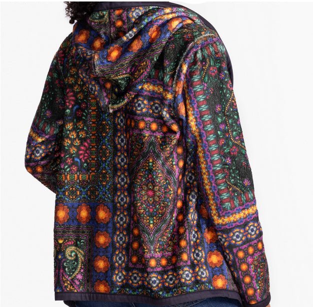 Butterflies & Lilacs Reversible Sherpa Jacket - Monticello Shop