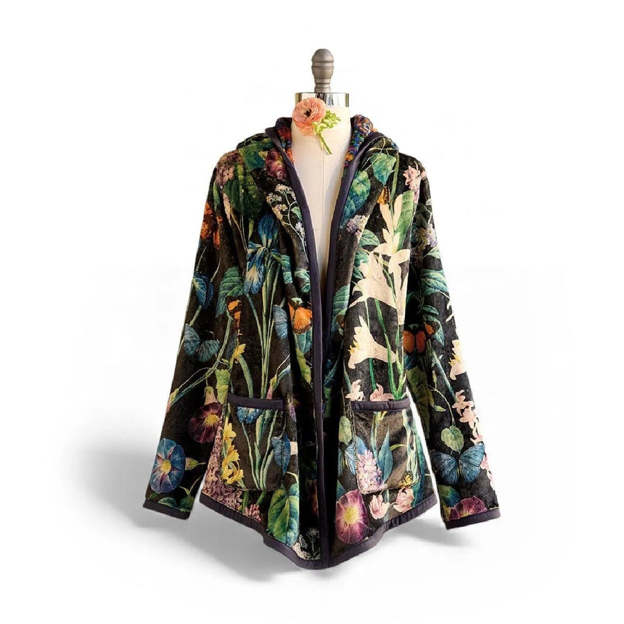 Butterflies & Lilacs Reversible Sherpa Jacket - Monticello Shop