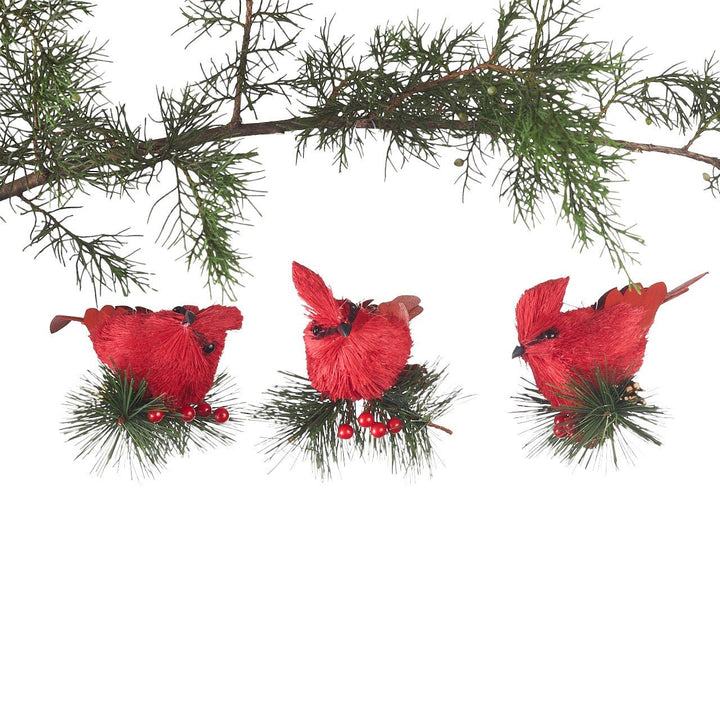 Cardinal Ornament Trio - Monticello Shop