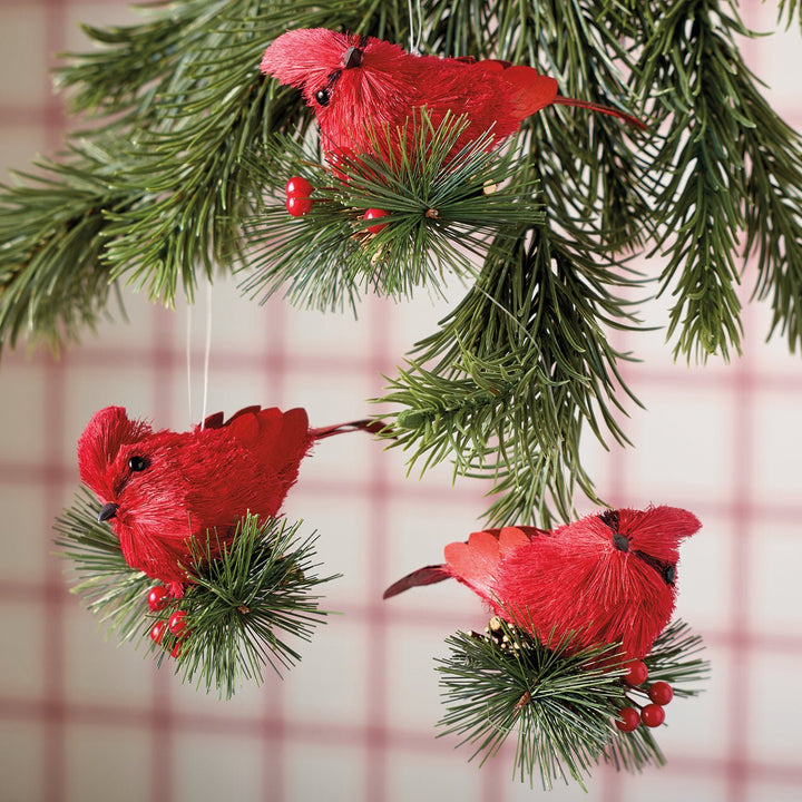Cardinal Ornament Trio - Monticello Shop