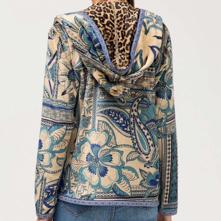 Chinoiserie-Style Reversible Sherpa Jacket - Monticello Shop