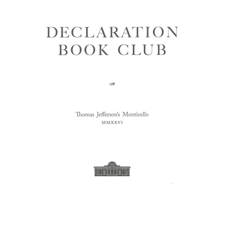 Declaration Book Club - Monticello Shop