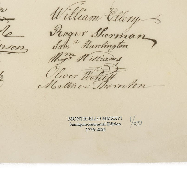 Declaration of Independence 250th Limited Edition - Monticello Shop