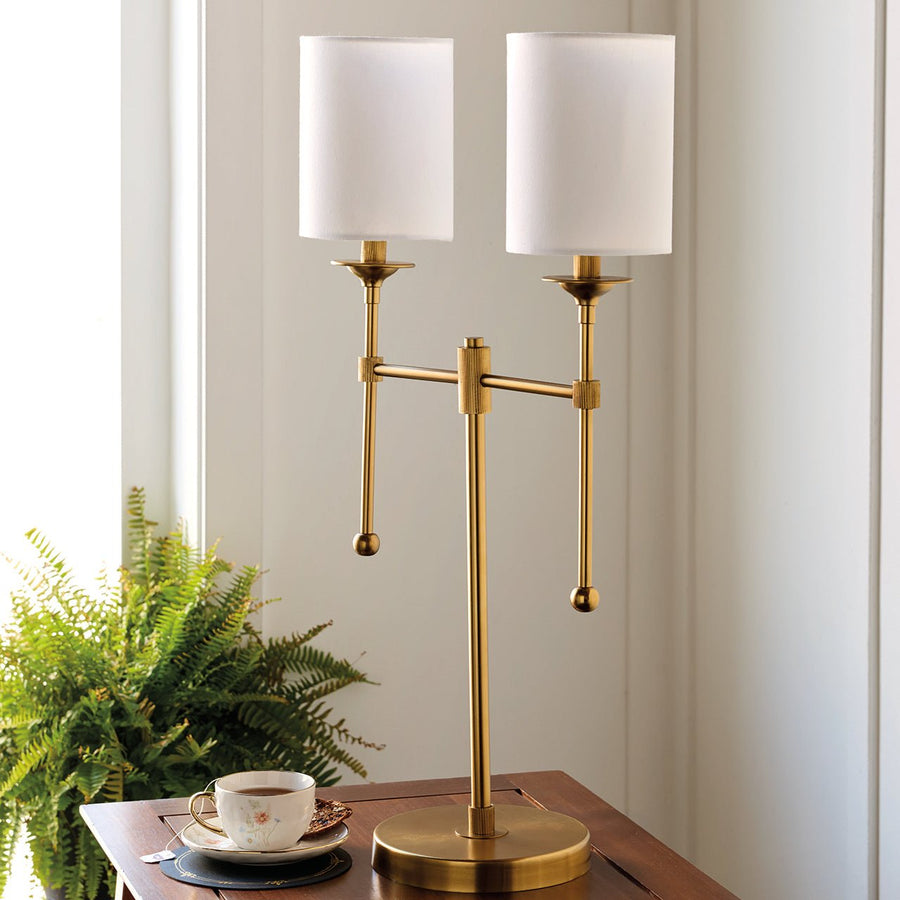 Double Arm Candlestick Lamp - Monticello Shop