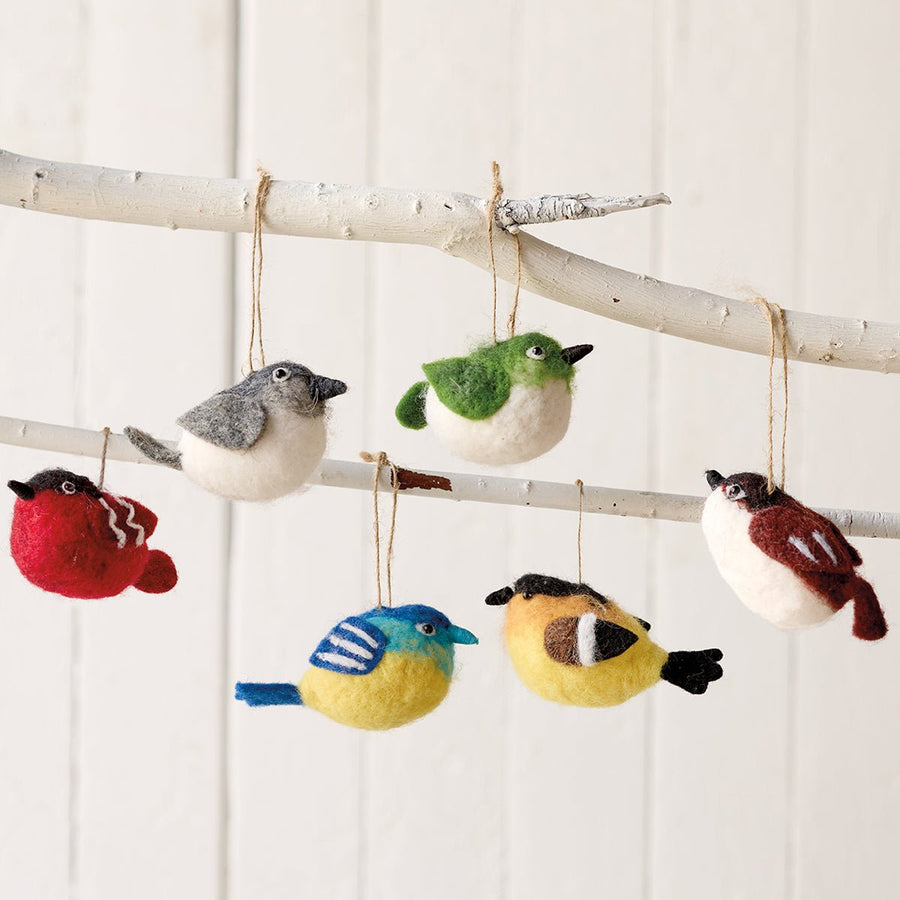 Felt Birds Ornament Set - Monticello Shop