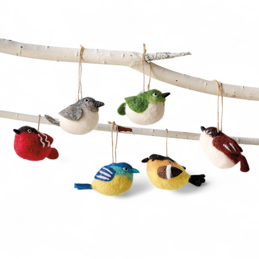 Felt Birds Ornament Set - Monticello Shop