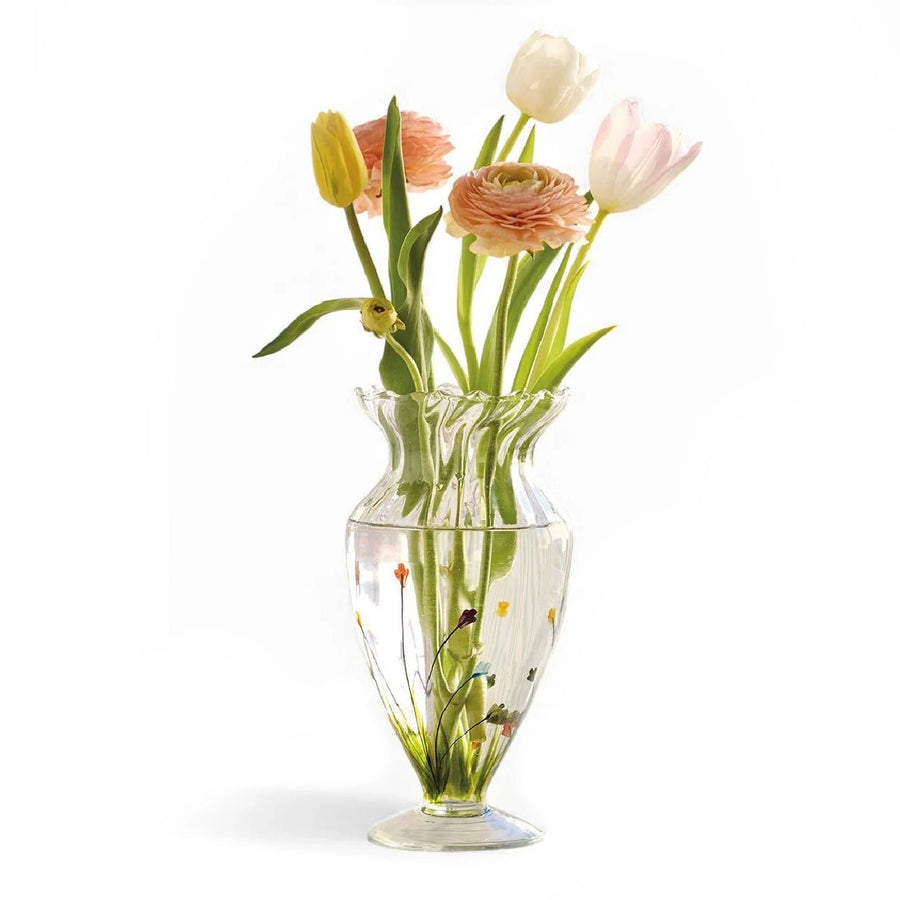 Floral Glass Vase - Monticello Shop