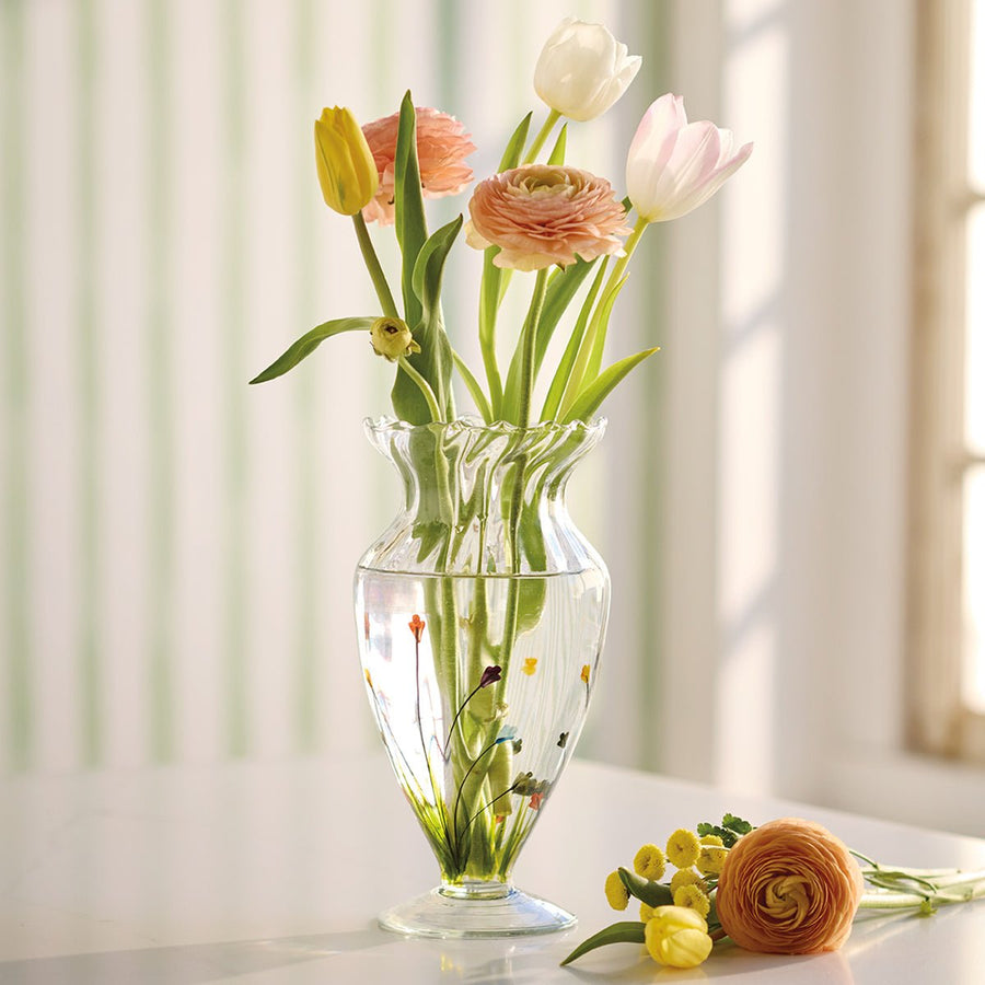 Floral Glass Vase - Monticello Shop