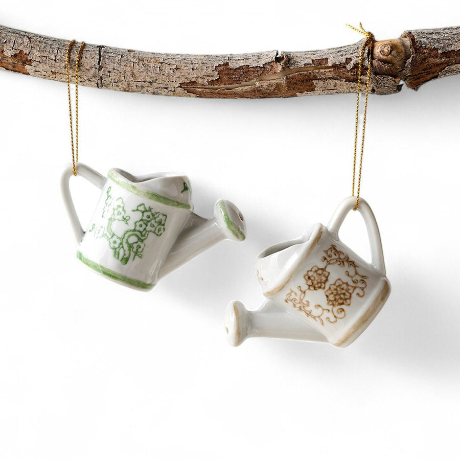 Floral Watering Can Ornament Set - Monticello Shop