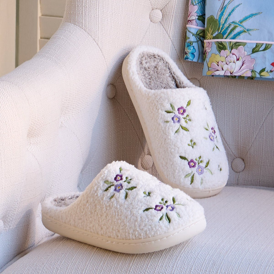 Flower Petal Slippers on Chair - Monticello Shop