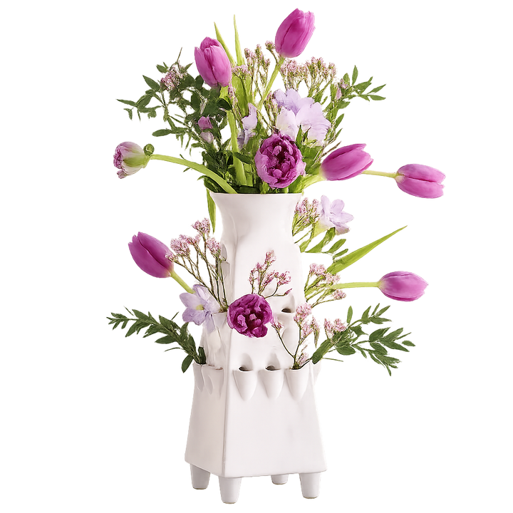 French Inspired Ceramic Tulipiere Vase - Monticello Shop