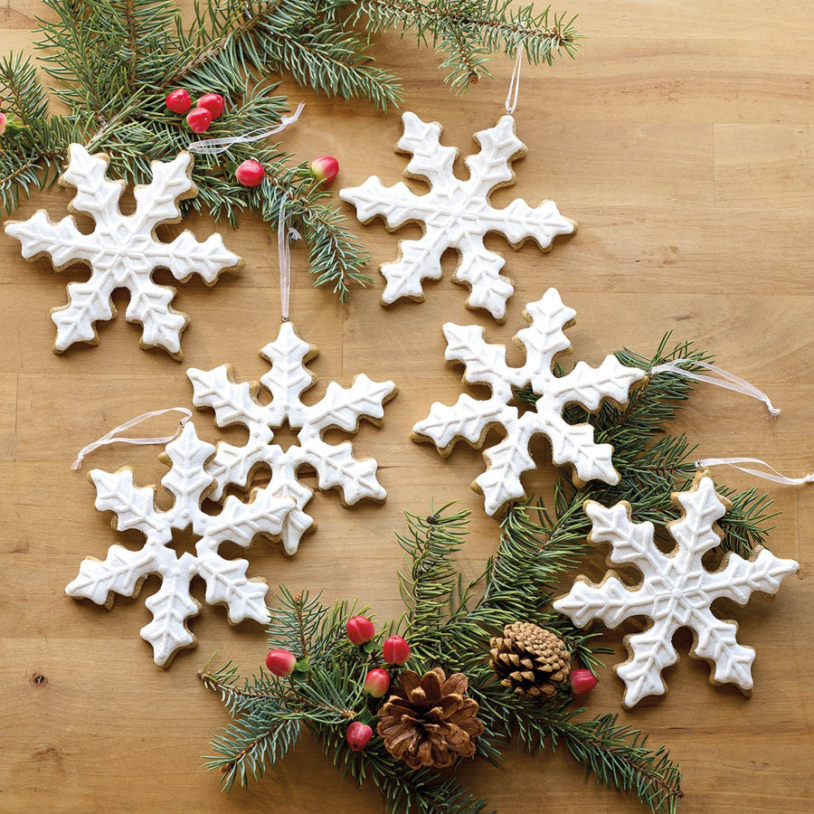 Gingerbread Snowflake Ornaments (set of 6) - Monticello Shop