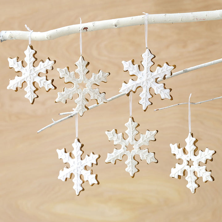 Gingerbread Snowflake Ornaments (set of 6) - Monticello Shop