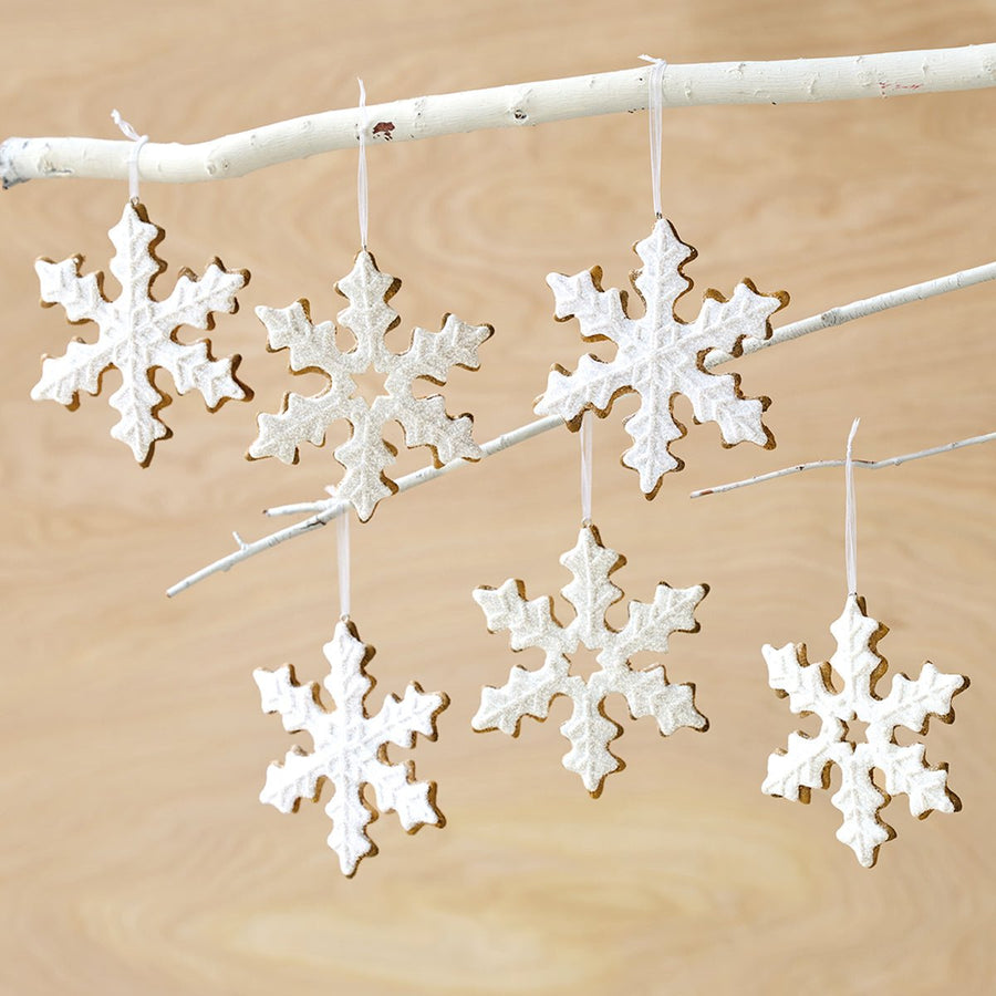 Gingerbread Snowflake Ornaments (set of 6) - Monticello Shop