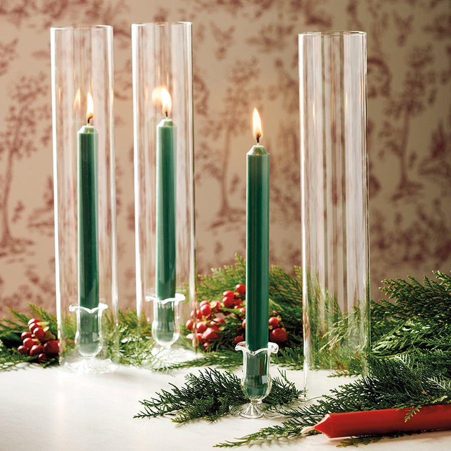 Glass Taper Hurricane Candleholder
