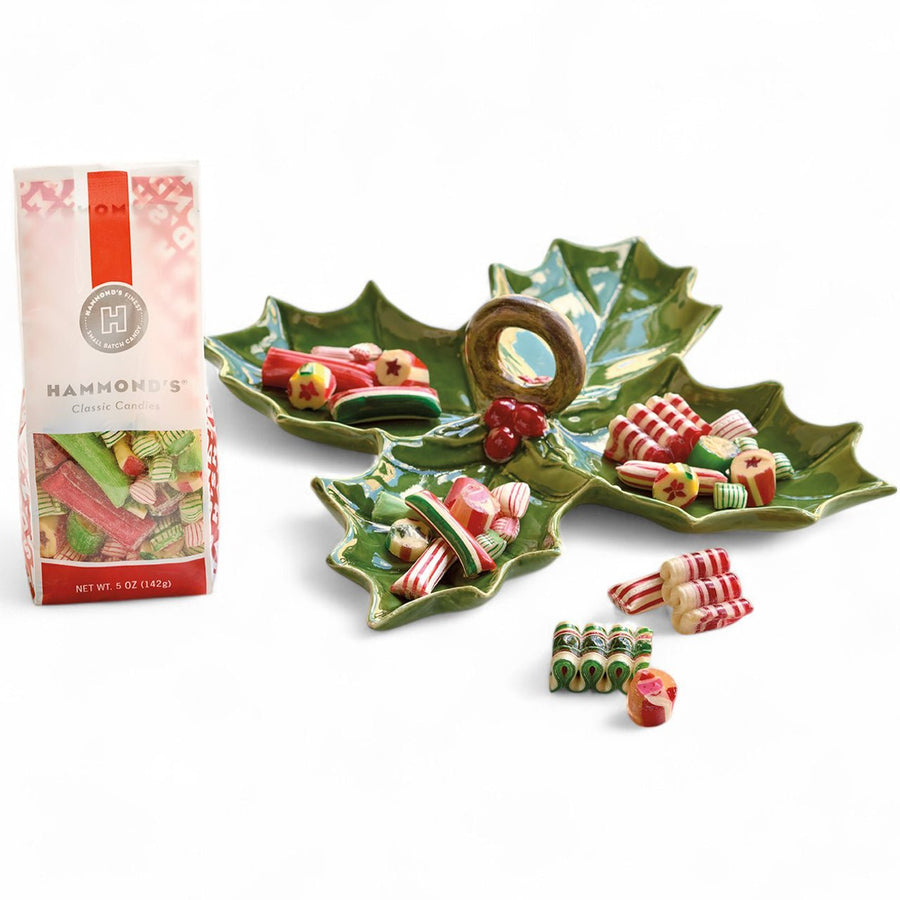Holly Leaf Dish & Candy - Monticello Shop