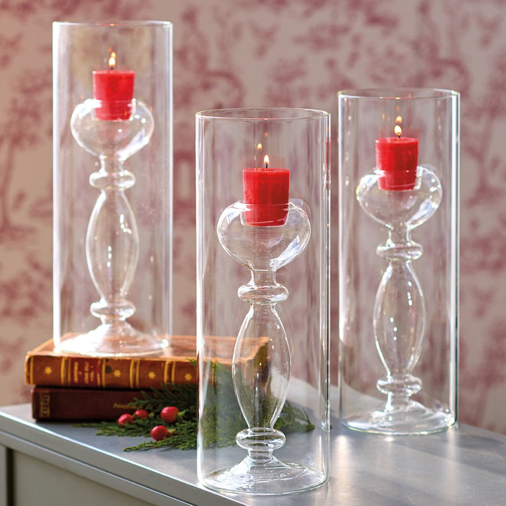 Astier deVillatteクリスタルタワーオーナメント hurricane-candlestick-